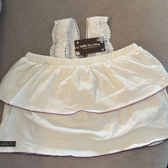 NWT Cream tiered Matilda Jane girls top size 8 - Picture 2 of 4